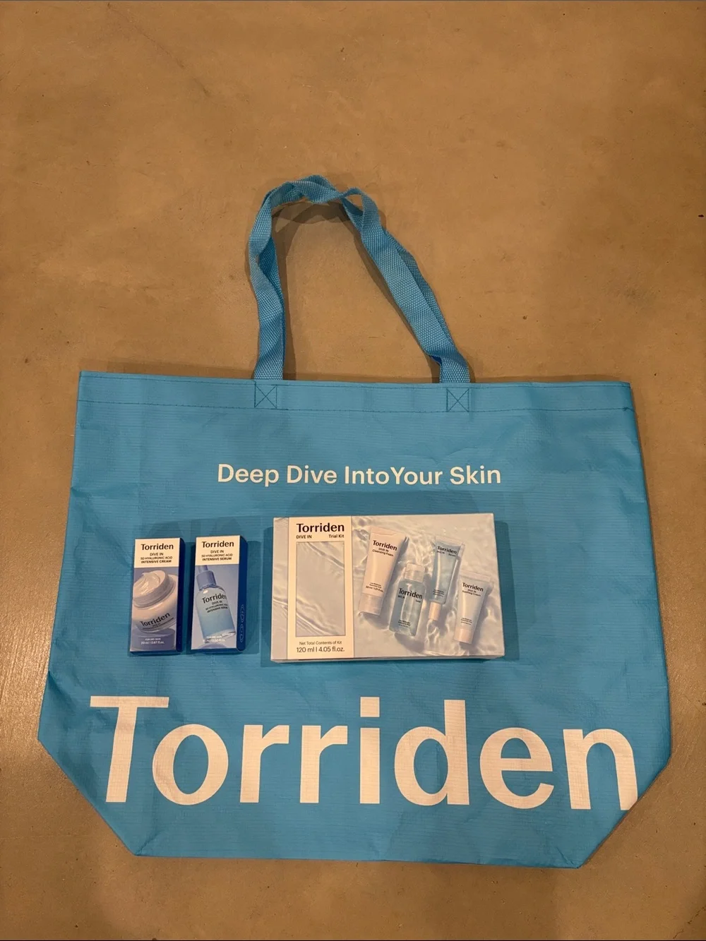 NIB Sealed Korean Beauty Brand Torriden Kit, Hyaluronic Acid Serum, Cream & Tote